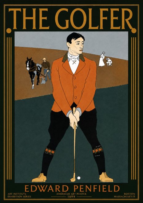 Edward Penfield The Golfer No4 - Juliste
