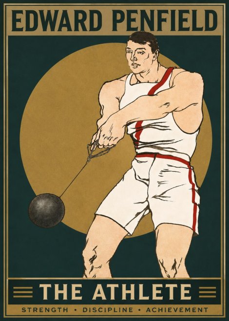 Edward Penfield The Athlete No3 - Juliste
