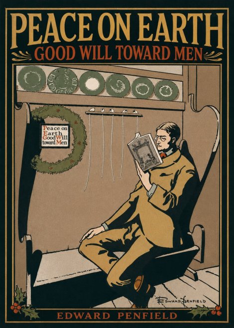 Edward Penfield Peace on Earth Good Will Toward Men No2 - Juliste