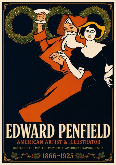 Edward Penfield Christmas. Cheer No4 - Juliste