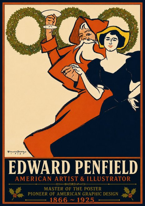 Edward Penfield Christmas. Cheer No6 - Juliste