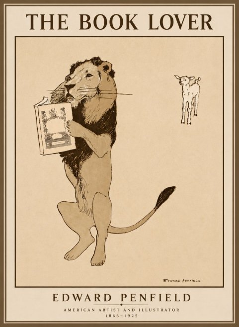 Edward Penfield The Book Lover No1 - Juliste