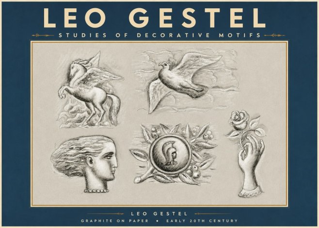 Leo Gestel Studies of Decorative Motifs No3 - Juliste