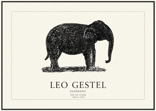 Leo Gestel Elephant No1 - Juliste