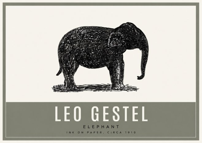 Leo Gestel Elephant No2 - Juliste