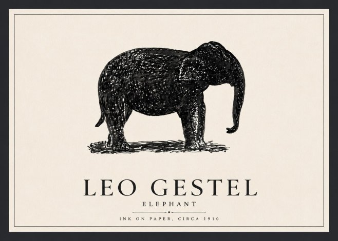 Leo Gestel Elephant No4 - Juliste
