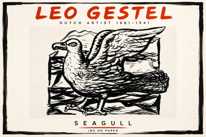 Leo Gestel Seagull No3 - Juliste