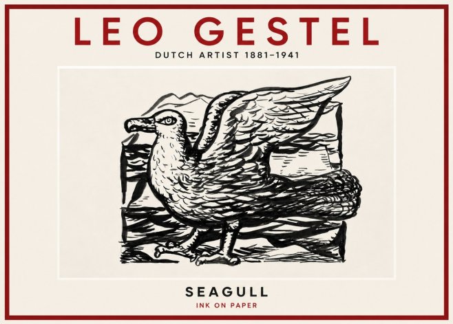 Leo Gestel Seagull No4 - Juliste
