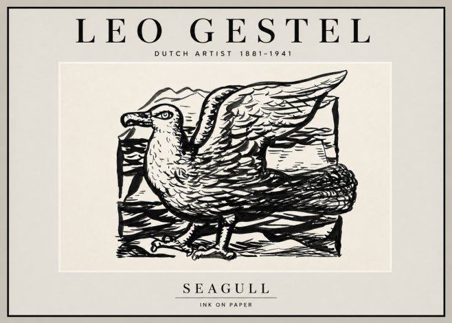 Leo Gestel Seagull No6 - Juliste
