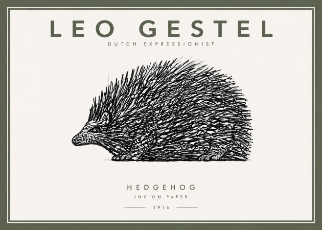 Leo Gestel Hedgehog No5 - Juliste