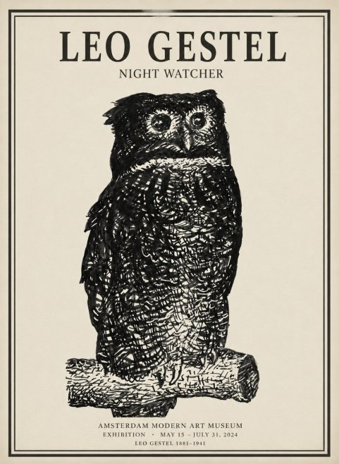 Leo Gestel Night Watcher No1 - Juliste