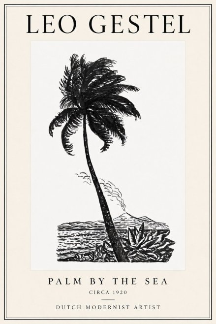 Leo Gestel Palm by the Sea No1 - Juliste