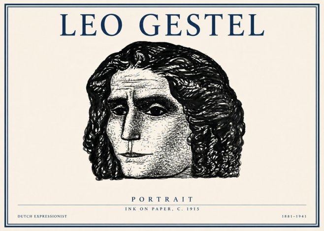 Leo Gestel Portrait No3 - Juliste