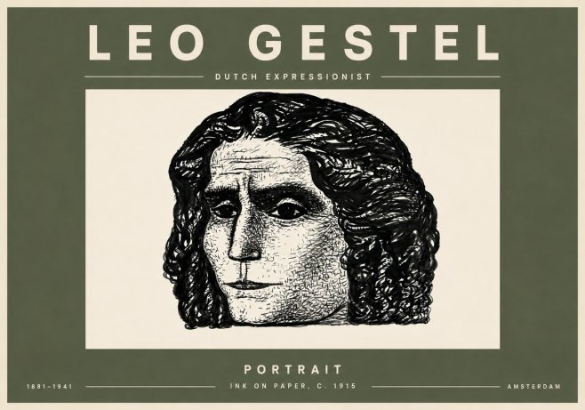 Leo Gestel Portrait No4 - Juliste