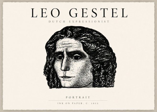 Leo Gestel Portrait No6 - Juliste