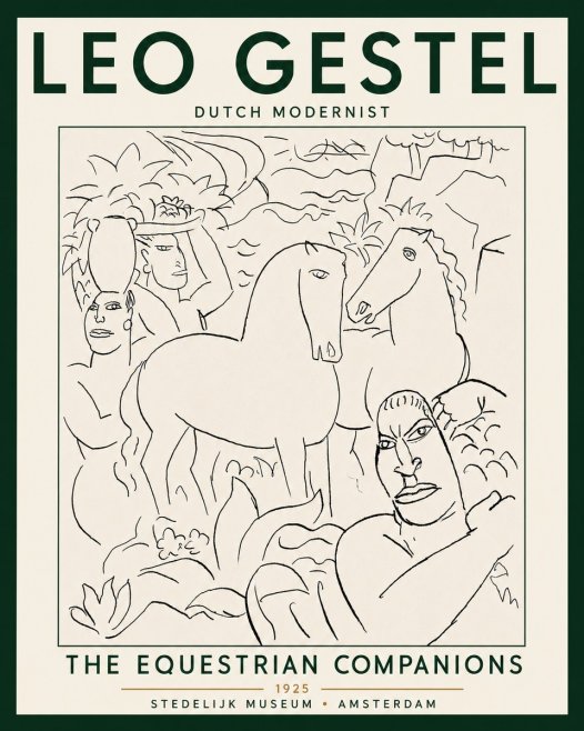 Leo Gestel The Equestrian Companions No5 - Juliste