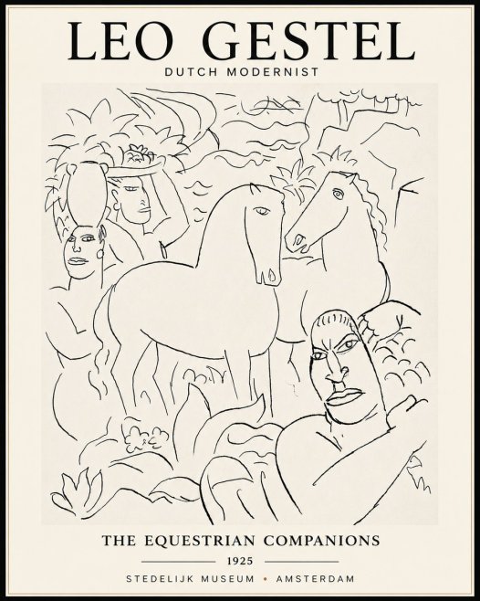 Leo Gestel The Equestrian Companions No6 - Juliste