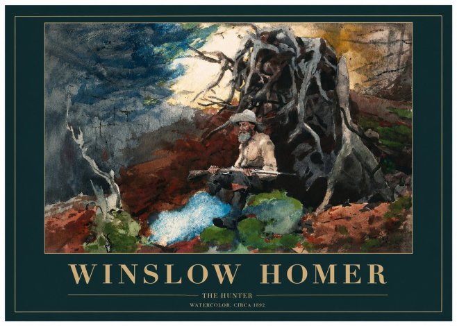 Winslow Homer The Hunter No2 - Juliste