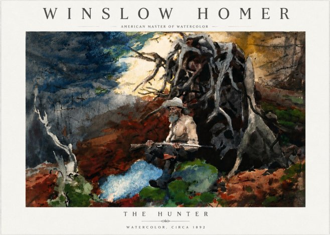 Winslow Homer The Hunter No6 - Juliste