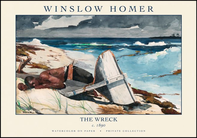 Winslow Homer The Wreck No1 - Juliste