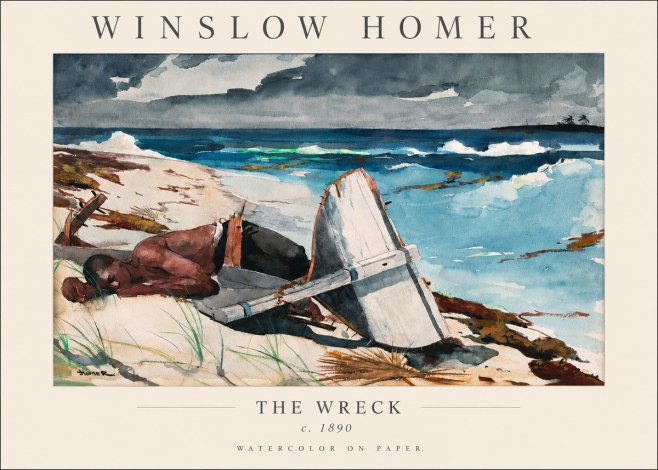Winslow Homer The Wreck No3 - Juliste