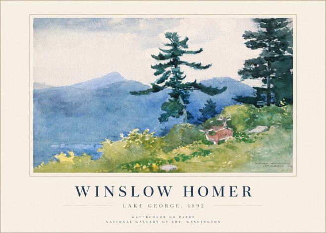Winslow Homer Lake George, 1892 No1 - Juliste