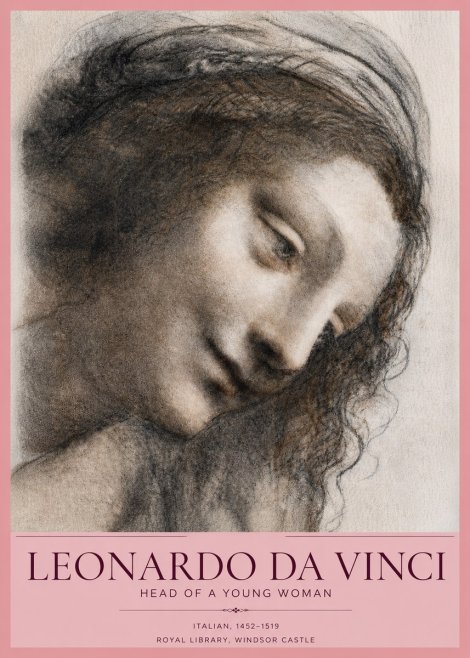 Leonardo da Vinci Head of a Young Woman I No3 - Juliste