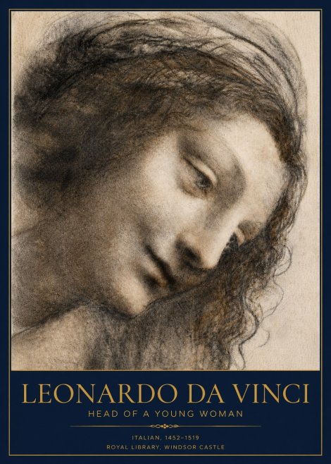 Leonardo da Vinci Head of a Young Woman I No4 - Juliste