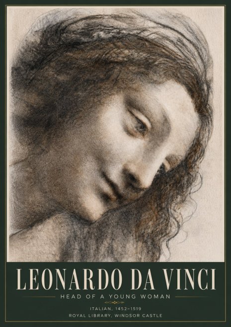 Leonardo da Vinci Head of a Young Woman I No5 - Juliste