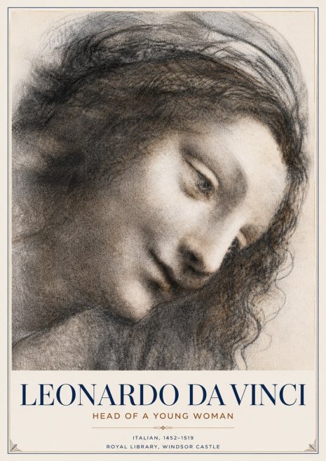 Leonardo da Vinci Head of a Young Woman I No6 - Juliste