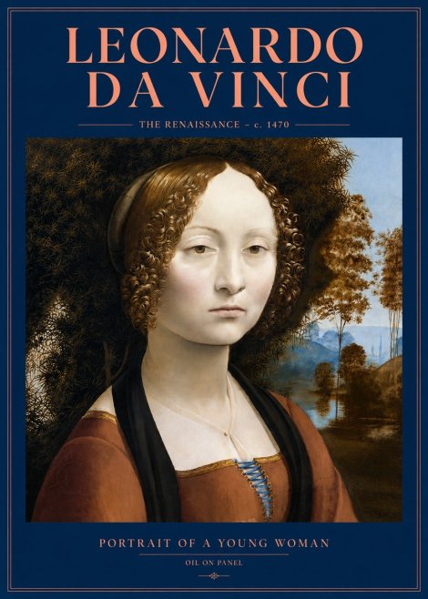 Leonardo da Vinci Portrait of a Young Woman I No3 - Juliste