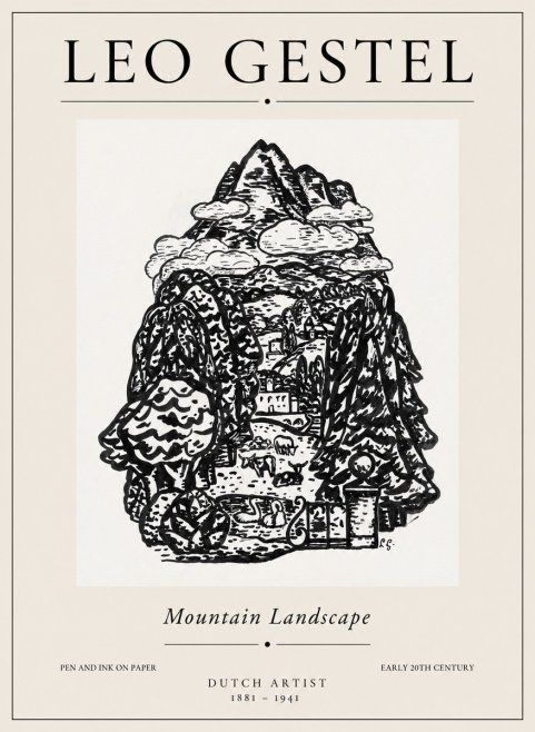 Leo Gestel Mountain Landscape No1 - Juliste
