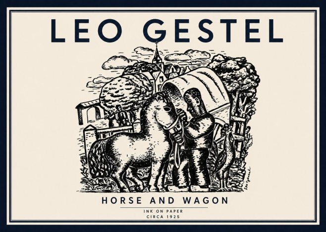 Leo Gestel Horse and Wagon No6 - Juliste