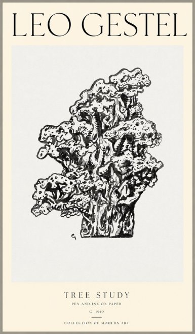 Leo Gestel Tree Study No1 - Juliste