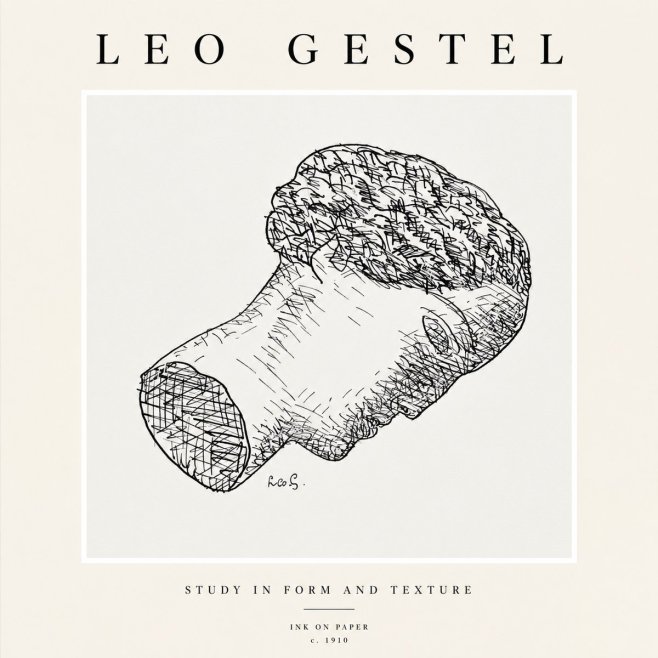 Leo Gestel Study in Form and Texture No1 - Juliste