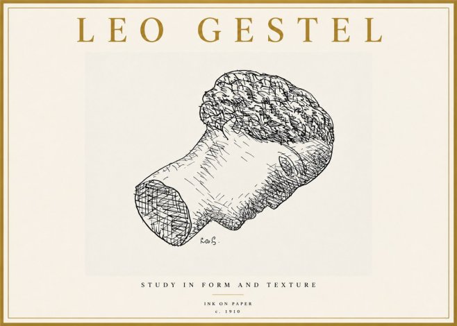 Leo Gestel Study in Form and Texture No5 - Juliste