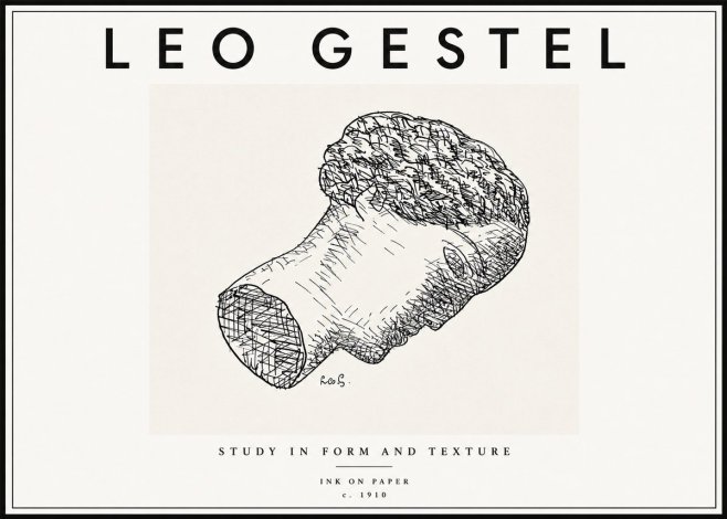 Leo Gestel Study in Form and Texture No6 - Juliste
