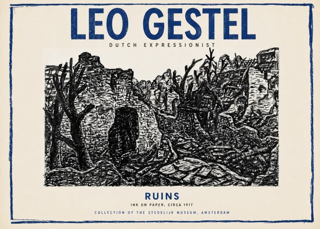Leo Gestel Ruins No3 - Juliste