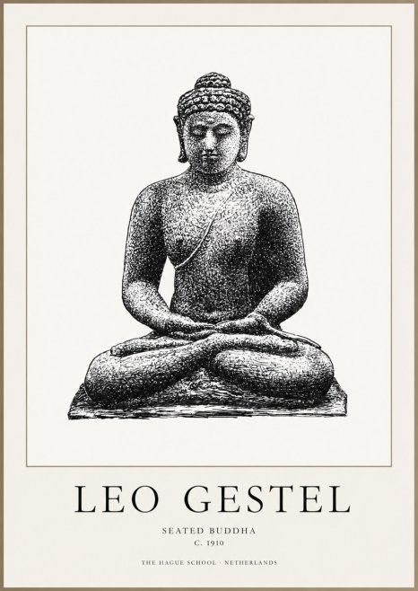 Leo Gestel Seated Buddha No1 - Juliste
