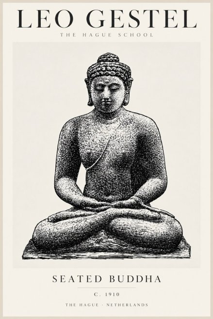 Leo Gestel Seated Buddha No2 - Juliste