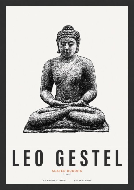 Leo Gestel Seated Buddha No3 - Juliste