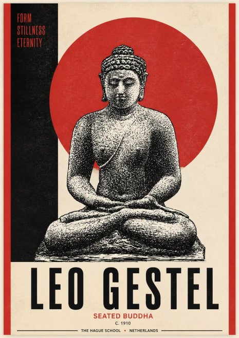 Leo Gestel Seated Buddha No4 - Juliste