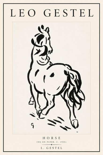 Leo Gestel Horse No5 - Juliste