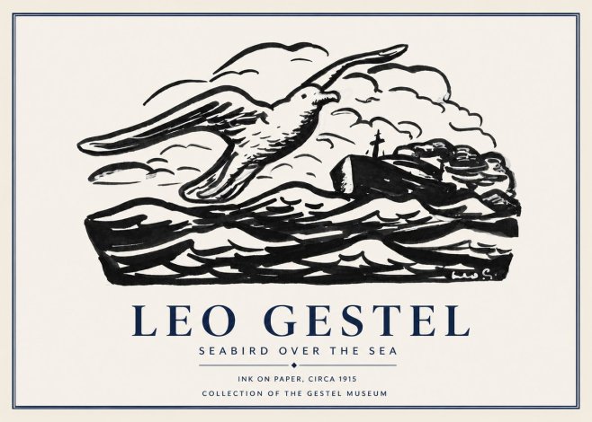 Leo Gestel Seabird over the Sea No2 - Juliste