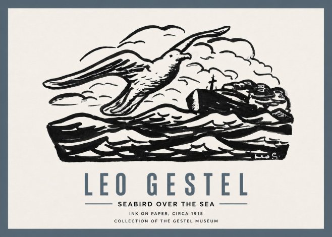 Leo Gestel Seabird over the Sea No5 - Juliste