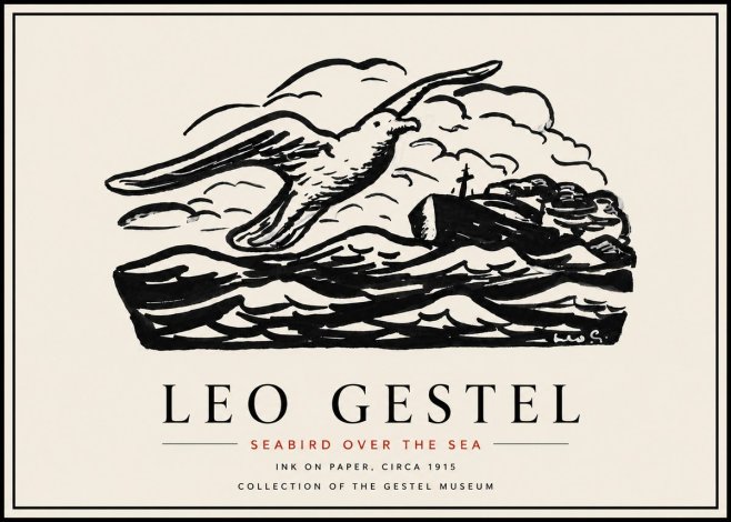 Leo Gestel Seabird over the Sea No6 - Juliste