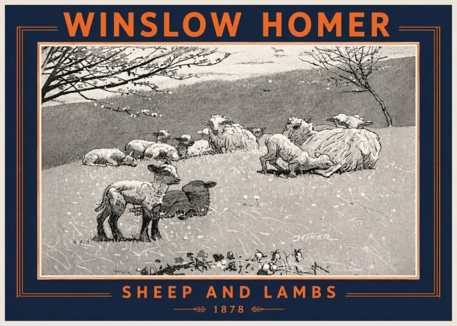 Winslow Homer Sheep and Lambs No3 - Juliste