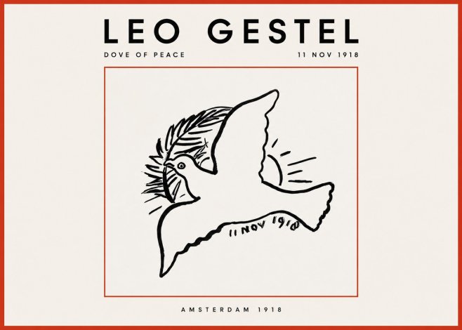 Leo Gestel Dove of Peace No2 - Juliste