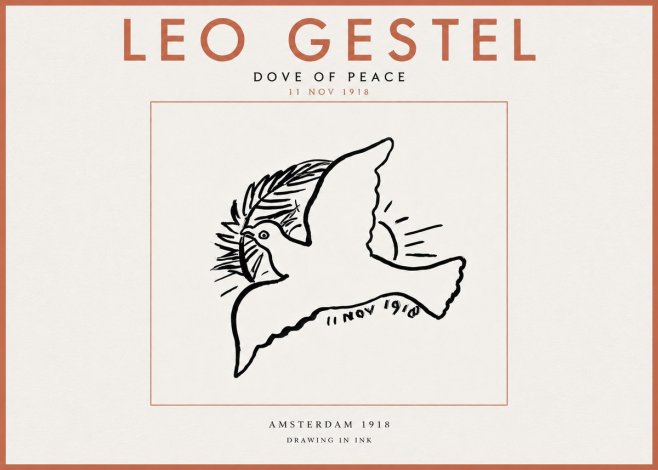 Leo Gestel Dove of Peace No5 - Juliste