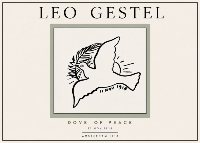 Leo Gestel Dove of Peace No6 - Juliste